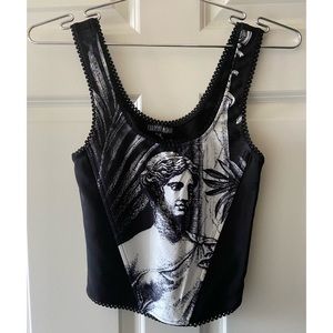 Corset top with art print